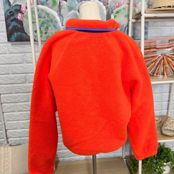 Free People New Hit The Slopes Fleece Colorblock Jacket in Scarlet Combo - Picture 3 of 4